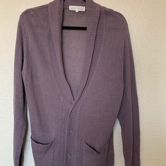 Shades of Greige Mauve Cardigan Sweater - Picture 1 of 7
